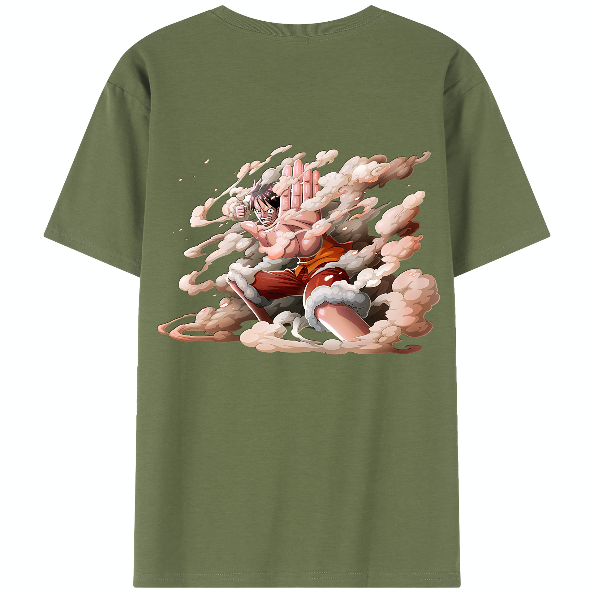 ワンピース モンキー・D・ルフィ ONE PIECE Monkey D. Luffy 綿100％半袖Tシャツ（背面プリント）
